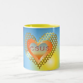 Caneca De Café Em Dois Tons Amor Jesus