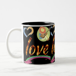 Caneca De Café Em Dois Tons amor melodia