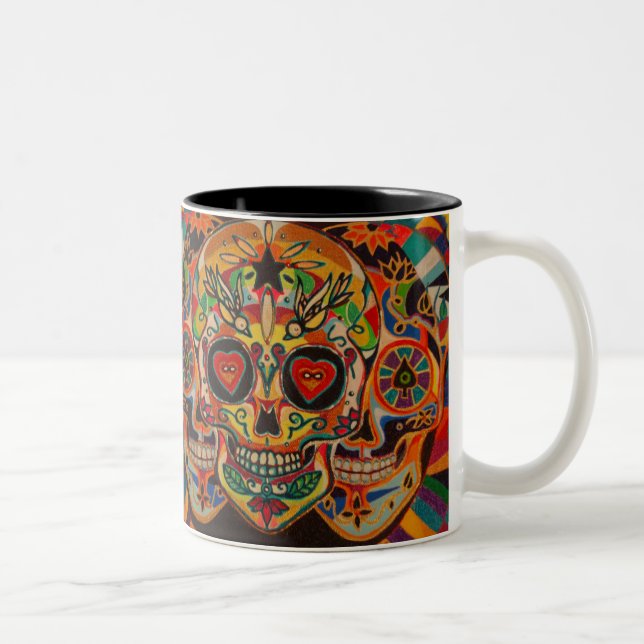 Caneca De Café Em Dois Tons AMOR & morte (Direita)