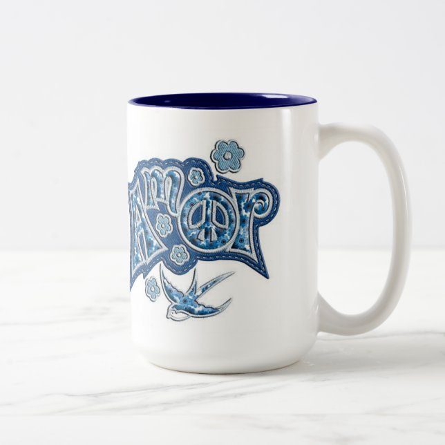 Caneca De Café Em Dois Tons Amor Mug (Direita)