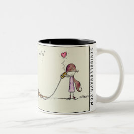 Caneca De Café Em Dois Tons Amor na era digital