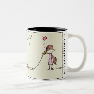Caneca De Café Em Dois Tons Amor na era digital
