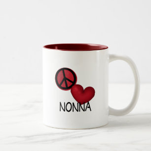 Caneca De Café Em Dois Tons Amor Nonna da paz