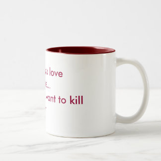 Caneca De Café Em Dois Tons Amor & ódio