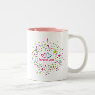 Caneca De Café Em Dois Tons Amor para sempre