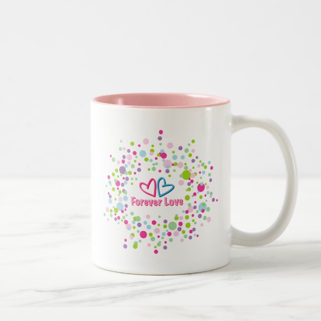 Caneca De Café Em Dois Tons Amor para sempre (Direita)