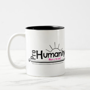 Caneca De Café Em Dois Tons Amor pela Humanidade