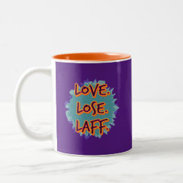 Caneca De Café Em Dois Tons Amor. Perder. Laff. Gfx-02