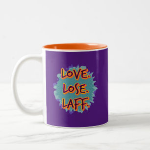 Caneca De Café Em Dois Tons Amor. Perder. Laff. Gfx-02