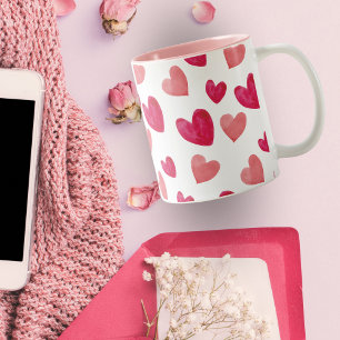 Caneca De Café Em Dois Tons Amor personalizado, cor-de-rosa e doce