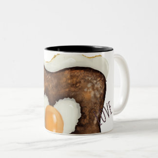 Caneca De Café Em Dois Tons Amor Queimado - Ovo no Buraco (Torrada!)