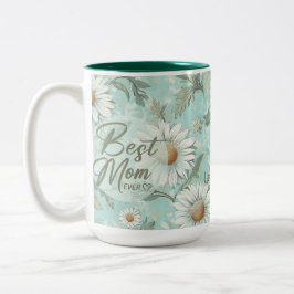 Caneca De Café Em Dois Tons Amor Sangrento - Dia de as mães Floral Mugs