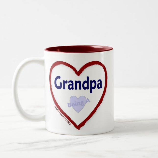 Caneca De Café Em Dois Tons Amor Ser Vovô (Esquerda)