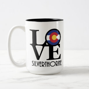 Caneca De Café Em Dois Tons AMOR Silhaven Colorado 15oz
