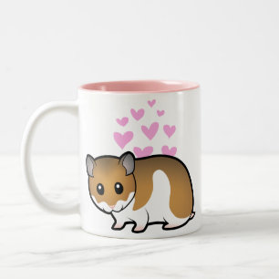Caneca De Café Em Dois Tons Amor sírio do hamster