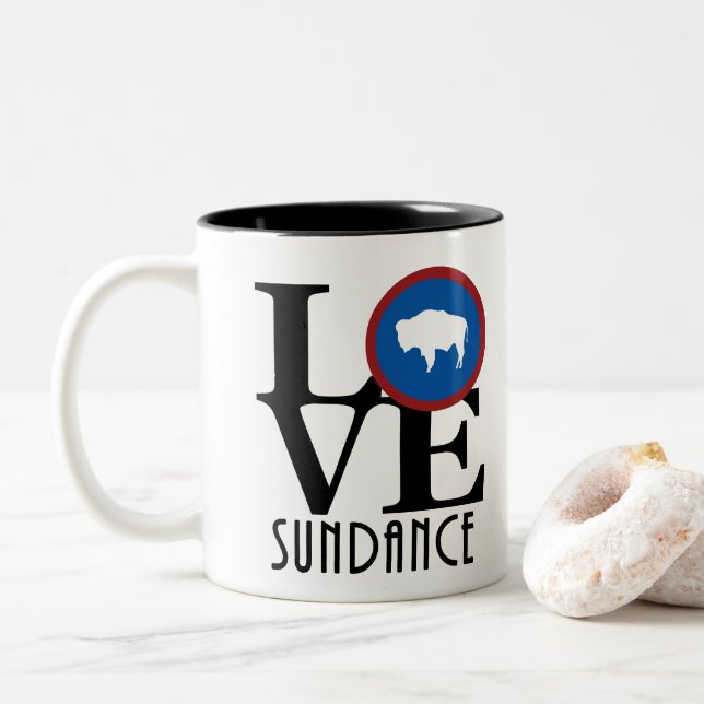 Caneca De Café Em Dois Tons AMOR Sundance 11oz (Com Donut)