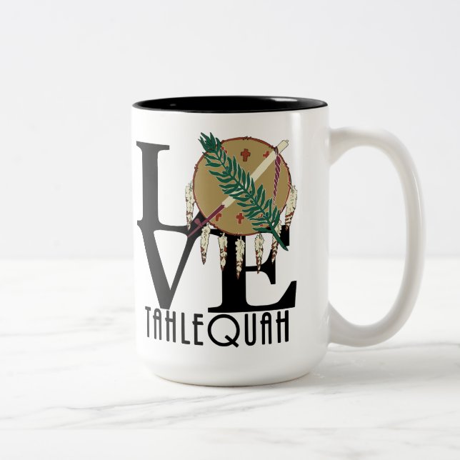 Caneca De Café Em Dois Tons AMOR Tahlequah 15oz (Direita)