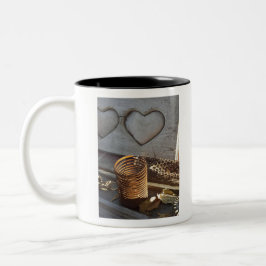 Caneca De Café Em Dois Tons Amor Vintage