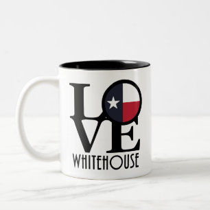Caneca De Café Em Dois Tons AMOR Whitehouse Texas