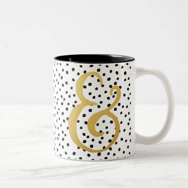 Caneca De Café Em Dois Tons Ampersand & Dalmatian 11oz MUG (Direita)