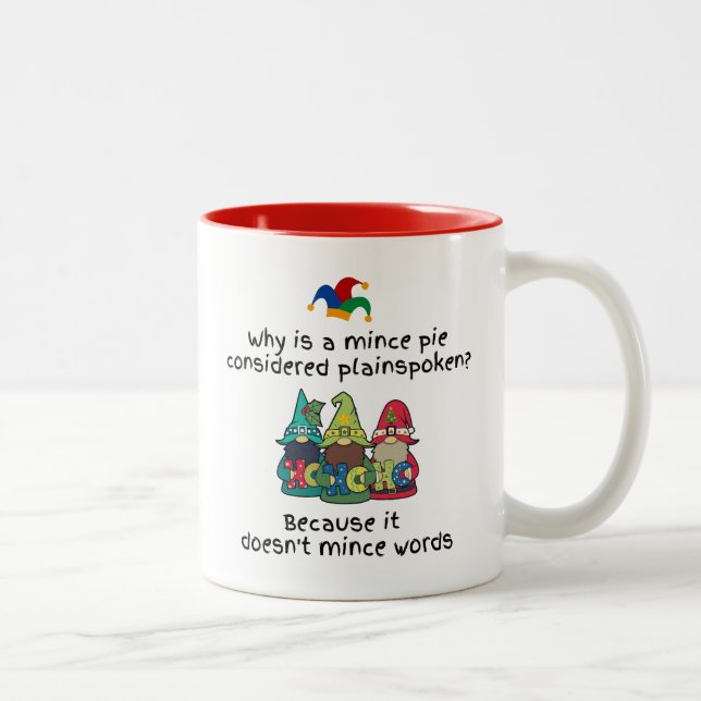 Caneca De Café Em Dois Tons Amusing Plainspoken Mince Piada (Direita)
