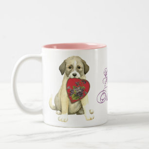 Caneca De Café Em Dois Tons Anatólia Shepherd Dog Heart Mãe