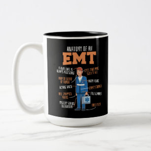 Caneca De Café Em Dois Tons Anatomia De Emergência EMS De Um EMT