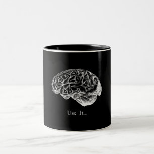 Caneca De Café Em Dois Tons Anatomia do cérebro - use-a