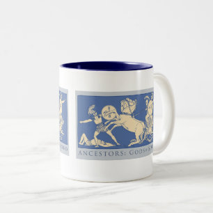 Caneca De Café Em Dois Tons ANCESTRAIS: Deuses do Som - Guerreiros Gregos