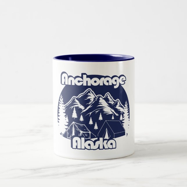 Caneca De Café Em Dois Tons Anchorage Alaska (Centro)
