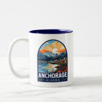 Anchorage Alaska Viagem Art Emblem
