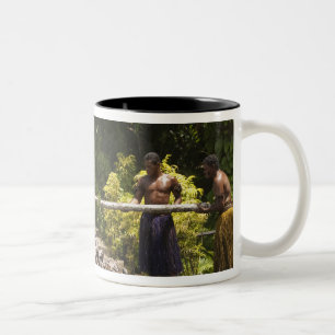 Caneca De Café Em Dois Tons Andarilhos do fogo, Centro Cultural Polinésio, Vit