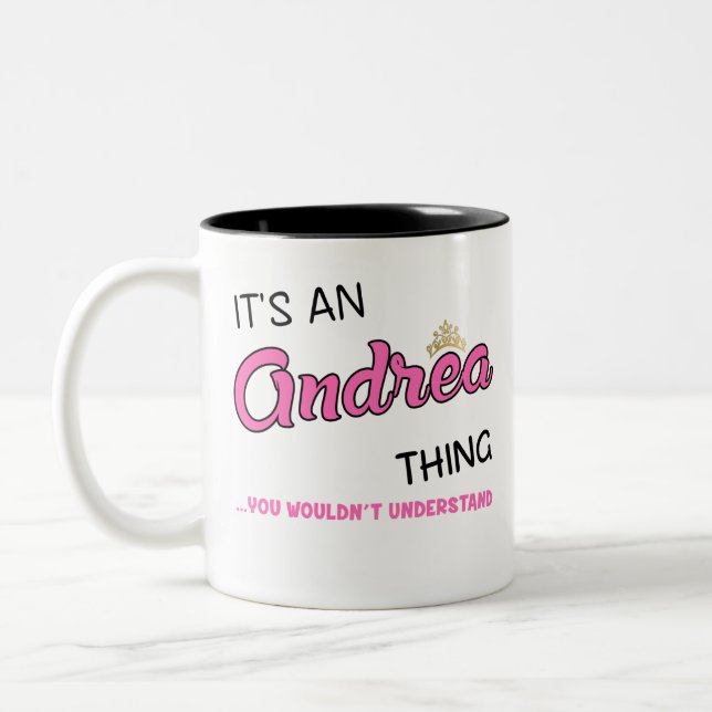 Caneca De Café Em Dois Tons Andrea, coisa que você não entenderia. (Esquerda)