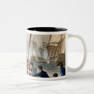 Caneca De Café Em Dois Tons Anedota na batalha de Trafalgar