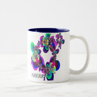CANECA DE CAFÉ EM DOIS TONS ANEL EM TORNO DOS POSIES 1