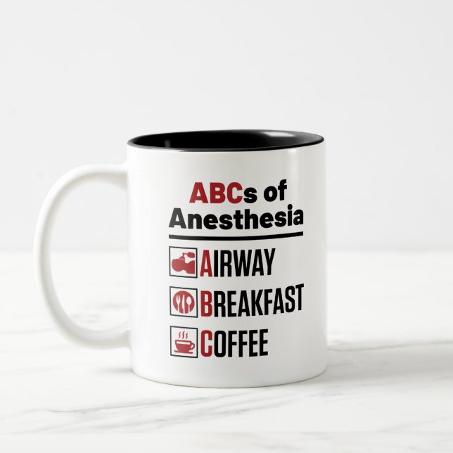 Caneca De Café Em Dois Tons Anestesiologista Anestesiologia Médica Enfermeira  (Esquerda)