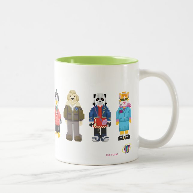 Caneca De Café Em Dois Tons Anfitriões do pixel de Webkinz (Direita)