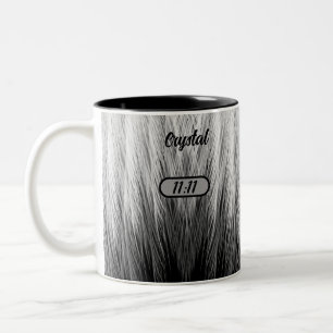 Caneca De Café Em Dois Tons Angel Wings 11:11 com seu nome