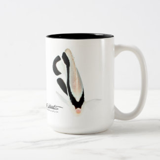Caneca De Café Em Dois Tons Angelfish havaiano do bandido