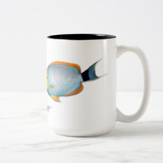 Caneca De Café Em Dois Tons Angelfish mascarado Hawaiian, personatus de