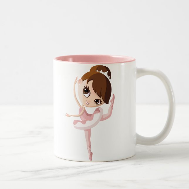 Caneca De Café Em Dois Tons Angelina a bailarina (Direita)