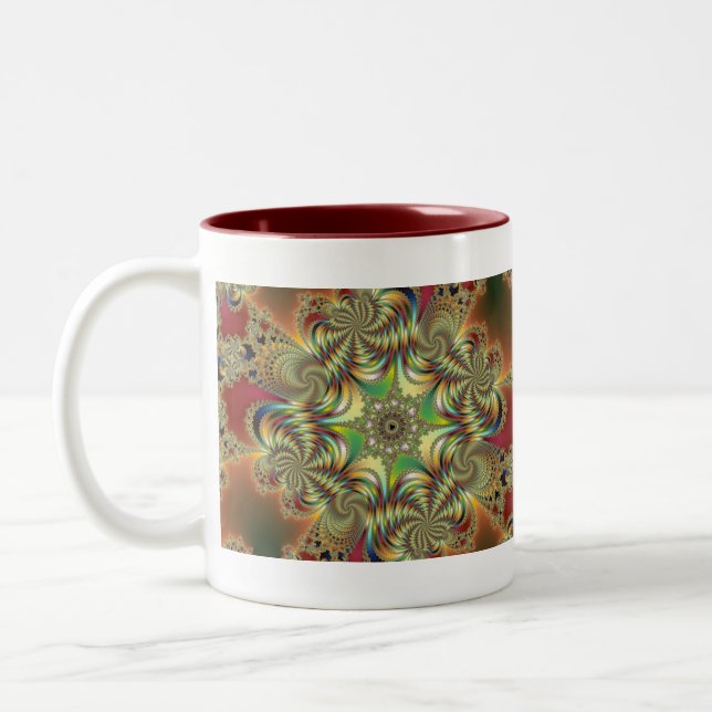 Caneca De Café Em Dois Tons Angelus - Fractal Mug (Esquerda)