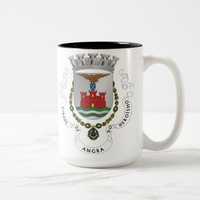 Caneca De Café Em Dois Tons Angra do Heroismo Café Mug (Direita)