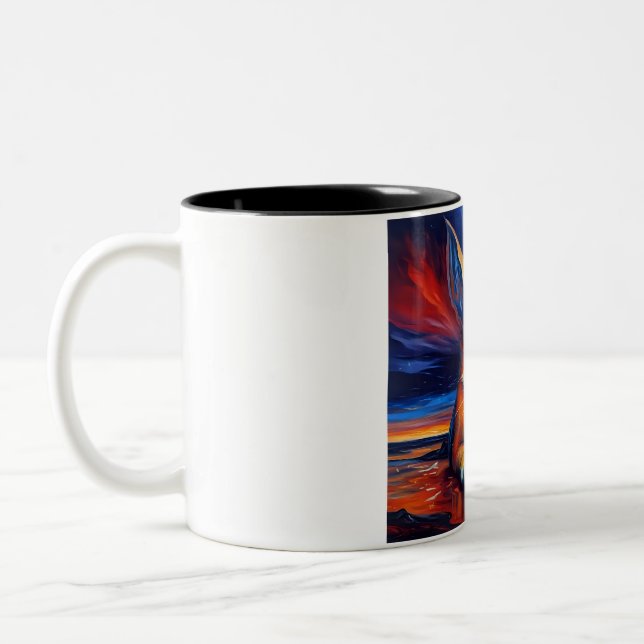 Caneca De Café Em Dois Tons Angry Bunny (Esquerda)