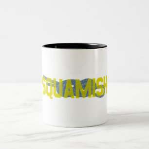 Caneca De Café Em Dois Tons Ângulo Figura 8 Subindo