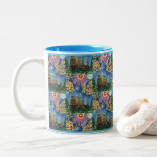 CANECA DE CAFÉ EM DOIS TONS ANIMAIS DE VIDA SELVAGEM 4 DE JULHO DE FOGO, BONIT
