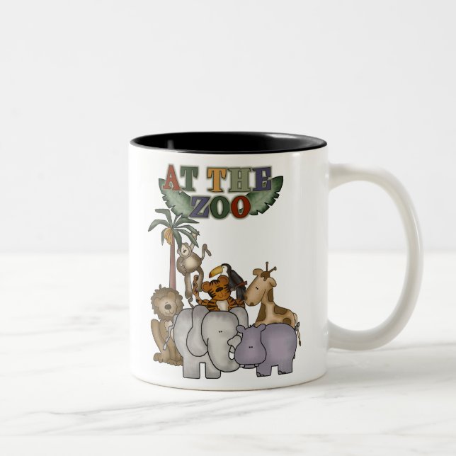 Caneca De Café Em Dois Tons Animais no jardim zoológico (Direita)