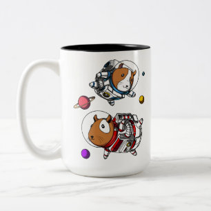 Caneca De Café Em Dois Tons Animal de estimação cósmico do Cavy dos