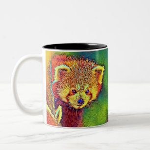 Caneca De Café Em Dois Tons AnimalColor_RedPanda_016