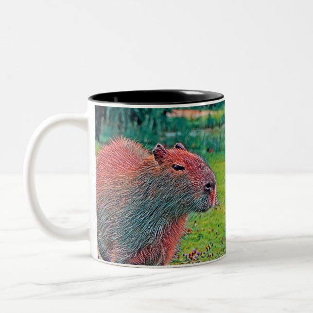 Caneca De Café Em Dois Tons AnimalMix_Capybara_002 (Esquerda)